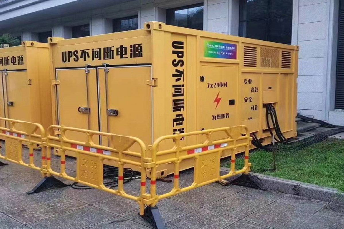 庐山发电机租赁施工现场
